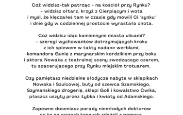 "Sentymentem pisane" (cz. 1) - II miejsce w zabawie poetyckiej 