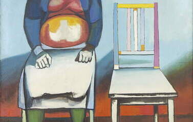 Andrzej Wr&oacute;blewski, "Ukrzesłowienie I", 1956. Własność Muzeum Narodowe w Krakowie