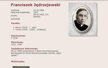 Ks. Franciszek Jędrzejewski. Źr&oacute;dło: WTG Gniazdo