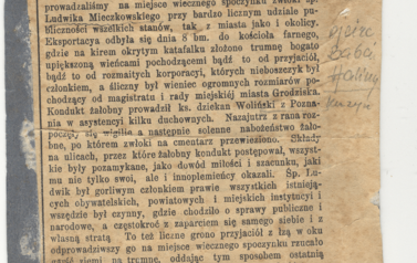 Nekrolog Ludwika Mieczkowskiego, ojca Haliny i Anny Mieczkowskich. Z archiwum Elżbiety Czaplickiej