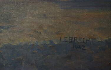 Zbliżenie na sygnaturę autora - Lebrecht 1942