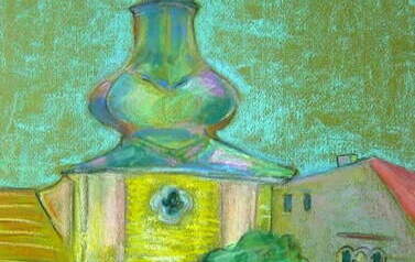 Kalwaria. Pastel. Autor: nieznany
