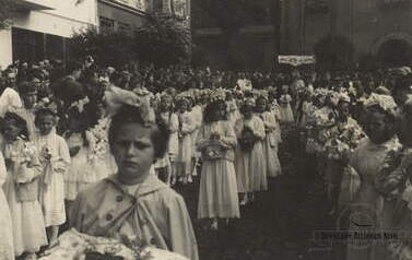 Procesja Bożego Ciała, pocz. lat 60. Z archiwum Dariusza Korbala
