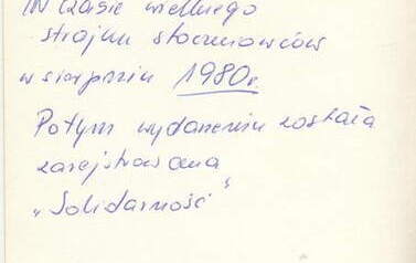Lech Wałęsa - rewers zdjęcia. Z archiwum Małgorzaty Dobosz