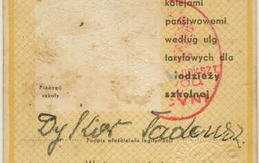 Przedwojenna leg.szkolna Tadeusza Dykiera. Z archiwum rodziny Dykier i Kosznik