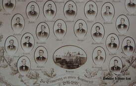 Napis na dole głosi" "Na pamiątkę czasu spędzonego w seminarium 1896-1899". Z archiwum M. Poczobutta