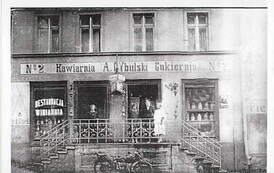 Kawiarnia - cukiernia A. Cybulskiego. Z archwiwum Adama Cybulskiego 