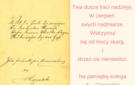 Sztambuch Leo Schellnera, str. 6 wraz z tłumaczeniem 