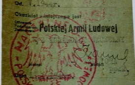 Legitymacja Polskiej Armii Ludowej - Henryk Kozłowski, pseud. "Wierzba".