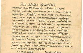 Odpis Dyplomu z 19.07.1929 r. - str. 1. Z archiwum Tadeusza Zielińskiego 