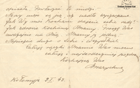 List Marychny Kowalskiej, żony Stefana - str. 3. Z archiwum Tadeusza Zielińskiego
