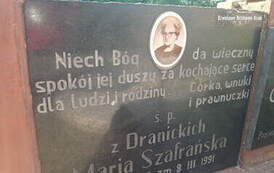 Płyta nagrobna Marii Szafrańskiej. Fot. powierzona