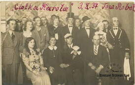 Ciotka Karola - przedstawienie Towarzystwa Robotnik&oacute;w, 3.10.1937 r. Z archiwum rodziny Pezackich 
