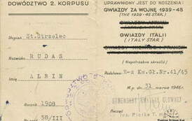 Zaświadczenie - wewnętrzne strony. Z archiwum Władysława Rudaś