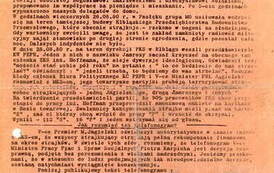 Strajkowy biuletyn informacyjny (str. 1). Z archiwum Ewy Hałas 