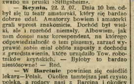 Defraudacja zbi&oacute;rki na biednych 26.02.1907. Nadesłał Michał Maciejewski
