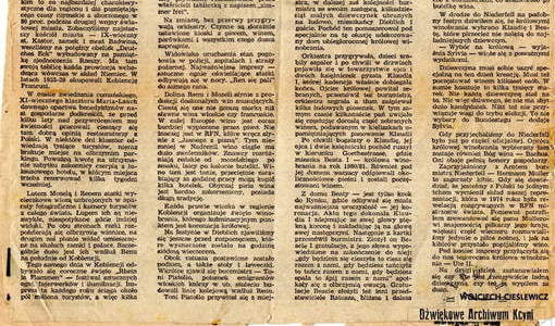 Artykuł Wojtka Cieślewicza cz. 2. Z archiwum Pawła Cieślewicza