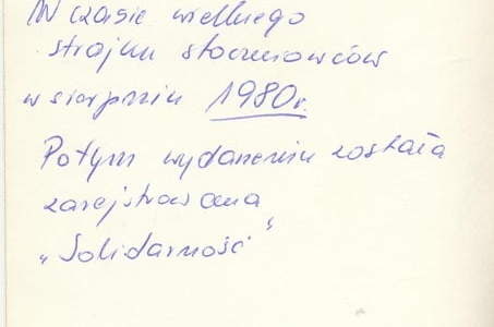 Z archiwum Małgorzaty Dobosz (rewers zdjęcia)