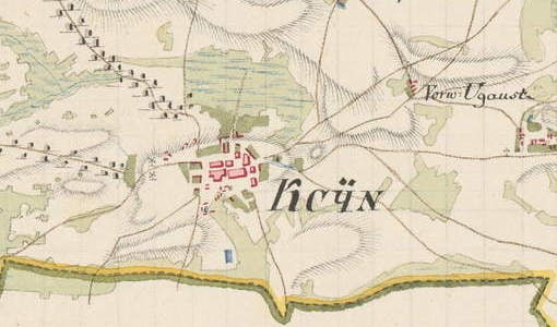 Kcynia i okolice na mapie z 1789 r. (Special-Carte vom Netze District zum Gebrauch Eines Hochpreisslichen Militair Departements, skala 1:50 000). Nadesłała Monika Lis 
