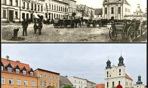 Rynek w Kcyni - porównanie. Zestawił Tomasz Kmiotek 