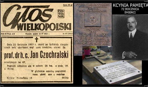 Nekrolog prof. Czochralskiego. Nadesłał Roman Tadych 