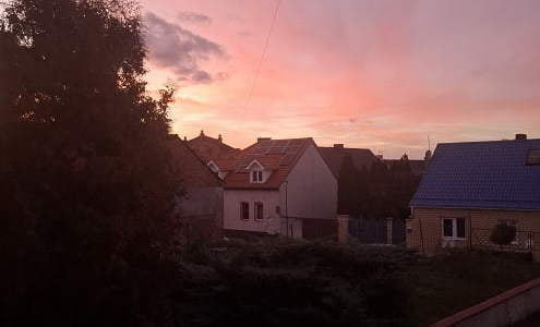 Październikowe przygotowania do zachodu słońca. Fot. J. Makarewicz 