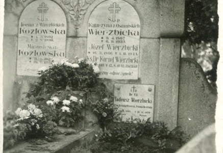 Rodzinny grobowiec rodziny Wierzbickich na tzw. nowym cmentarzu w Kcyni. Z archiwum rodziny Wierzbickich