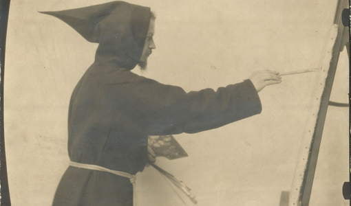 Ojciec Efrem Maria z Kcyni OFM Cap podczas pracy. Z archiwum rodziny 