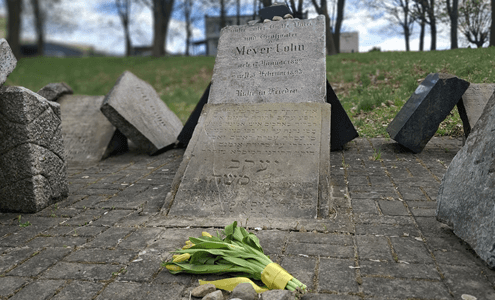 Lapidarium na cm. żydowskim w Kcyni 
