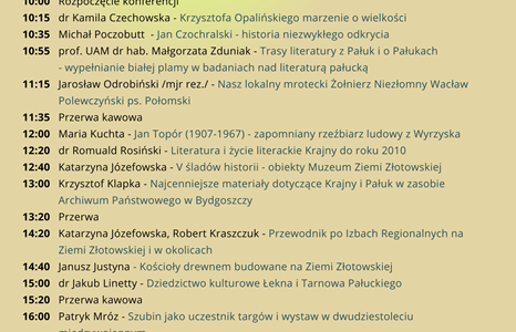Agenda - pierwszy dzień konferencji 