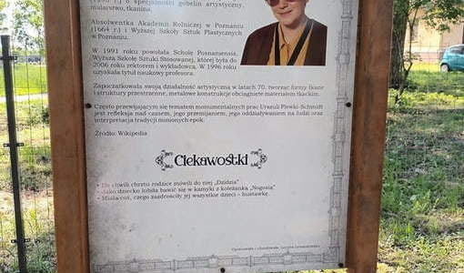 Tablica poświęcona Urszuli Plewce-Schmidt. Fot. M. Daniel 