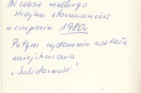 Lech Wałęsa - rewers zdjęcia. Z archiwum Małgorzaty Dobosz