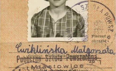 Legitymacja szkolna ze szkoły w Miastowicach. Własność Małgorzaty Dobosz