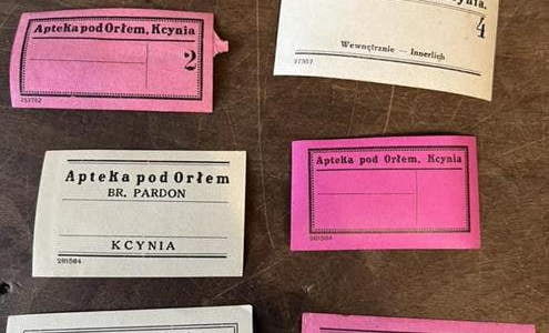Etykiety na leki robione - Apteka Bruno Pardona