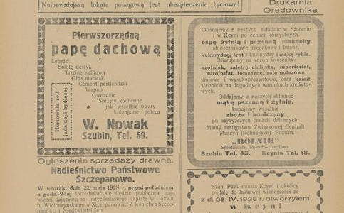 Orędownik Urzędowy Powiatu Szubińskiego  R. 9, nr 38 (12 maja 1928) - www.kpbc.umk.pl