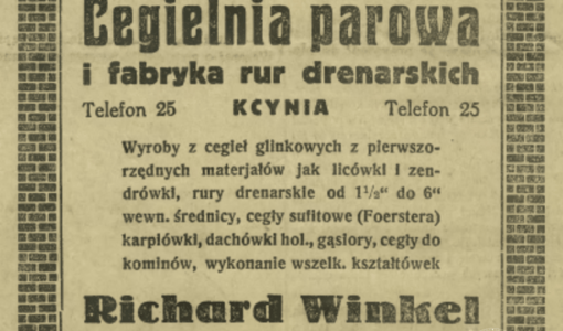 Winkiel reklama Dz. Byd.(R.22), 1928, nr. 161. źródło: www.kpbc.umk.pl